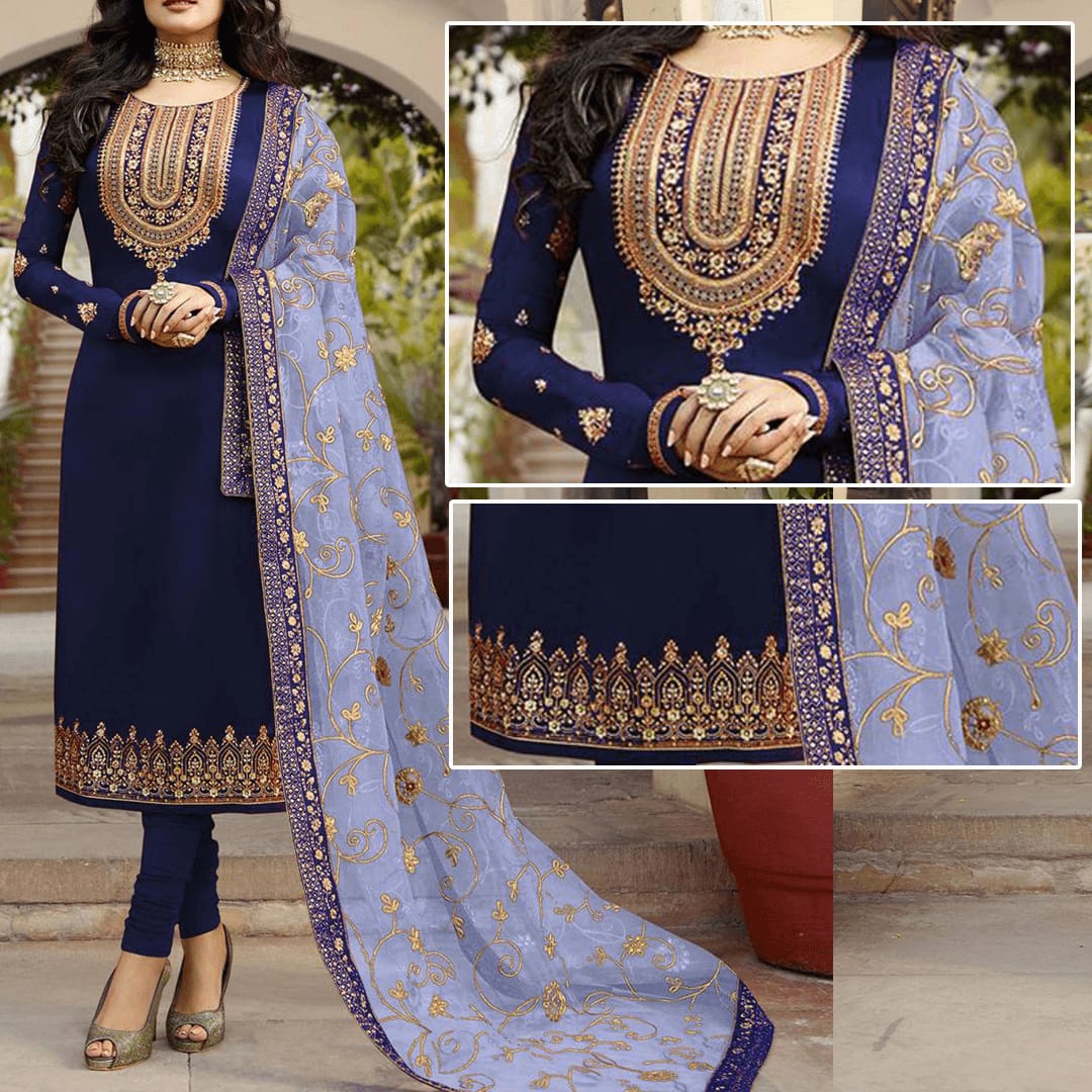 Chiffon Dress MH-045 – Stylish Party & Celebration Outfit