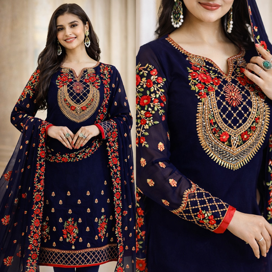 Chiffon Dress MH-006 – Stylish Party & Celebration Outfit