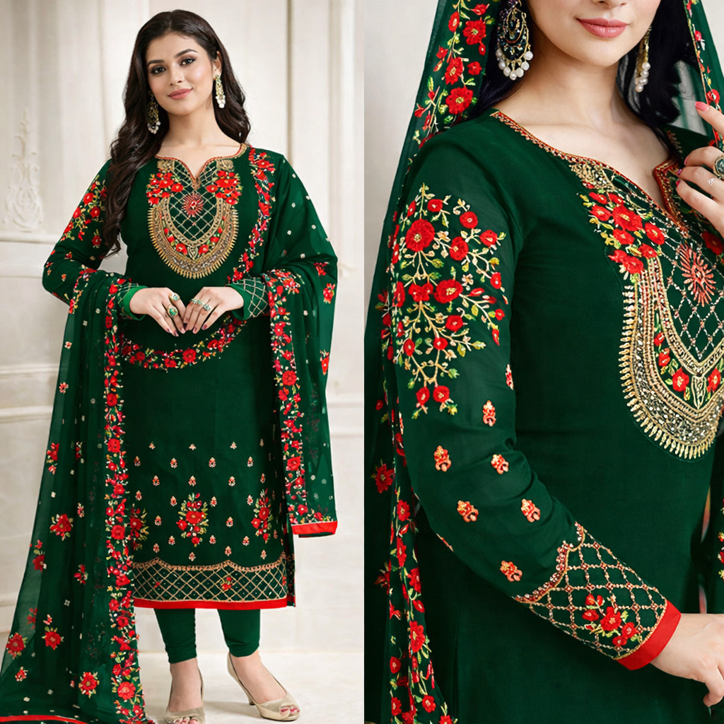 Chiffon Dress MH-006 – Stylish Party & Celebration Outfit