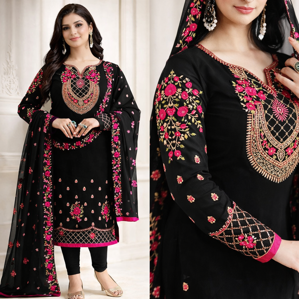 Chiffon Dress MH-006 – Stylish Party & Celebration Outfit