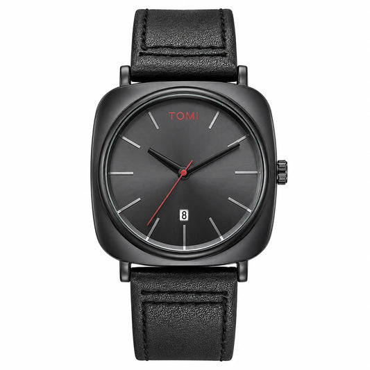 TOMI Quartz Date Business Class Strap Watch